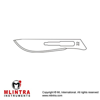 Scalpel Blade No. 22 Pack of 100 Stainless Steel,